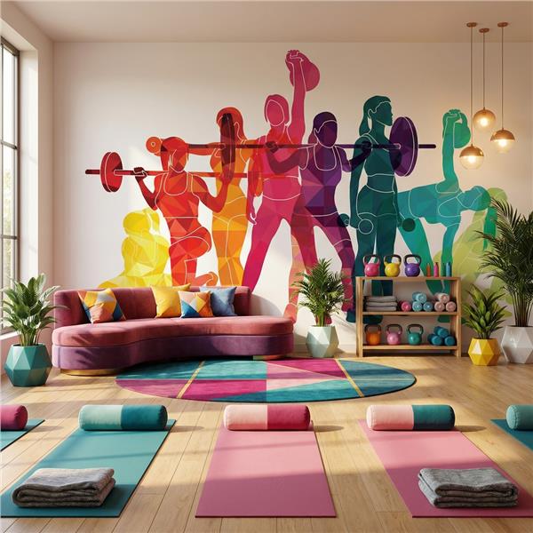 Spor Salonu Fitness Duvar Kağıdı 015